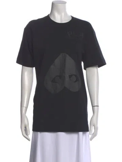 Pre-owned Comme Des Garçons Play Graphic Print Crew Neck T-shirt In Gray