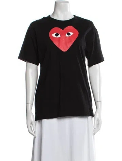 Pre-owned Comme Des Garçons Play Graphic Print Crew Neck T-shirt In Multi