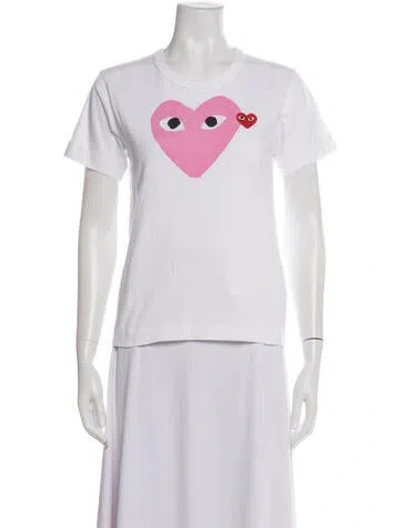 Pre-owned Comme Des Garçons Play Graphic Print Crew Neck T-shirt In Multi