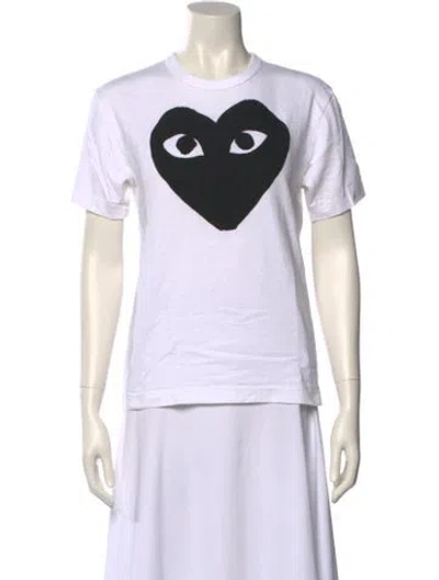 Pre-owned Comme Des Garçons Play Graphic Print Crew Neck T-shirt In Neutral