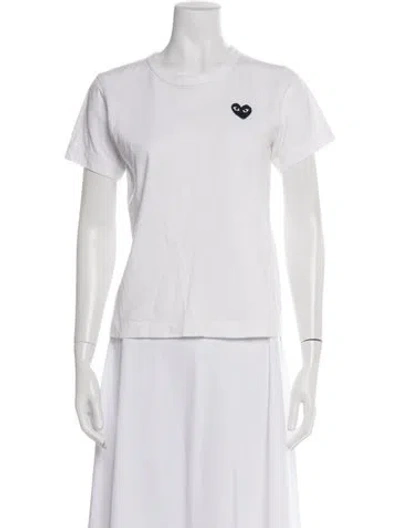 Pre-owned Comme Des Garçons Play Graphic Print Crew Neck T-shirt In Neutral