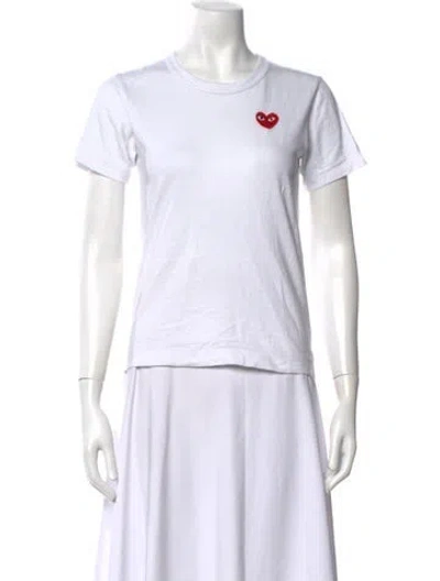 Pre-owned Comme Des Garçons Play Graphic Print Crew Neck T-shirt In Neutrals