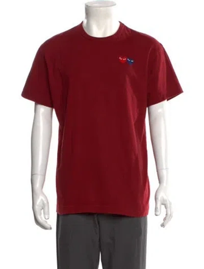 Pre-owned Comme Des Garçons Play Graphic Print Crew Neck T-shirt In Red