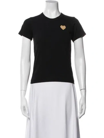 Pre-owned Comme Des Garçons Play Graphic Print Crew Neck T-shirt In White