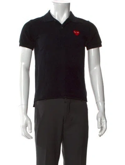 Pre-owned Comme Des Garçons Play Graphic Print Short Sleeve In Black