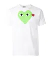 Comme Des Garçons Play Comme Des Garcons Play Heart Play T-shirt In White