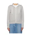 Comme Des Garçons Play Gray 'heart On Back' Hoodie In White