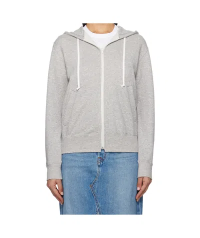 Comme Des Garçons Play Gray 'heart On Back' Hoodie In 2 Grey