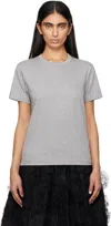 Comme Des Garçons Play Woman T-shirt Grey Size L Cotton In 2 Grey
