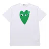 Comme Des Garçons Play Comme Des Garcons Play Greenheart Shaped Printing Short Sleeve White