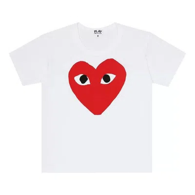 Comme Des Garçons Play (gs) Comme Des Garcons Play Large Red Heart T-shirt 'white'