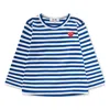 Comme Des Garçons Play (gs) Comme Des Garcons Play Long Sleeve Stripe T-shirt 'blue'
