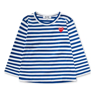 Comme Des Garçons Play (gs) Comme Des Garcons Play Long Sleeve Stripe T-shirt 'blue'