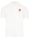 Comme Des Garçons Play Short-sleeved Polo Shirt In White