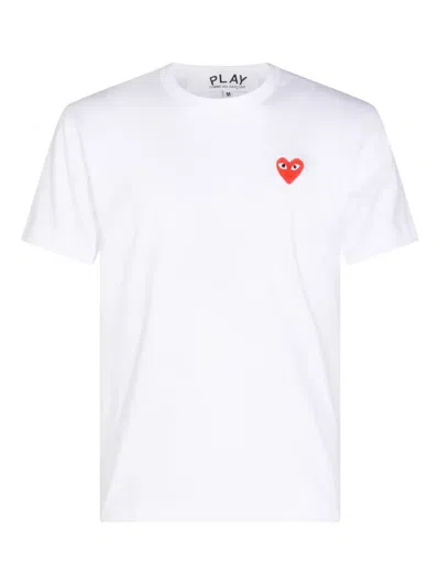 Comme Des Garçons Play Comme Des Garcons Play Men The Artist Invader Pixelated Red Heart T-shirt In White