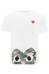 Comme Des Garçons Play Comme Des Garcons Play Camouflage Edge Heart Kawakubo Rei Short Sleeve White In White (white)