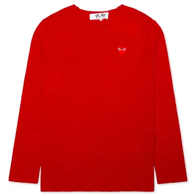 Pre-owned Comme Des Garçons Play Heart Crewneck Sweatshirt Sweater In Red