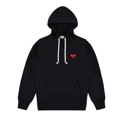 Pre-owned Comme Des Garçons Play Heart Emblem Hoodie 'black' | Men's Size L