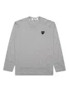Comme Des Garçons Play Crew Neck Lightweight Long Sleeves Regular Fit In Gray