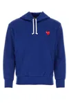 COMME DES GARÇONS PLAY COMME DES GARÇONS PLAY HEART EMBROIDERED DRAWSTRING HOODIE