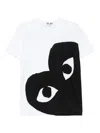 Comme Des Garçons Play Heart-eye T-shirt In White