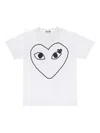 Comme Des Garçons Play Heart-eye T-shirt In White