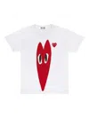 Comme Des Garçons Play Heart-eye T-shirt In White