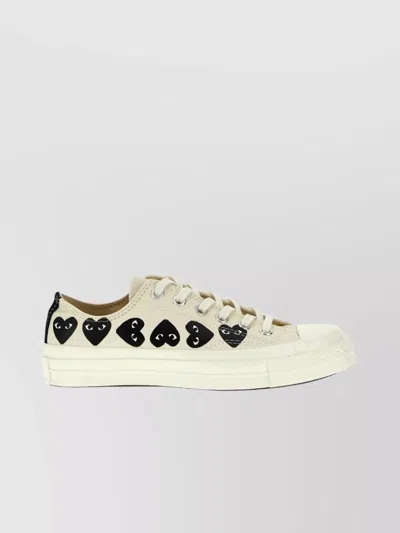 Comme Des Garçons Play Heart Graphic Canvas Low-top Sneakers