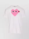 Comme Des Garçons Play Heart Graphic Crewneck Short Sleeve T-shirt In Pink