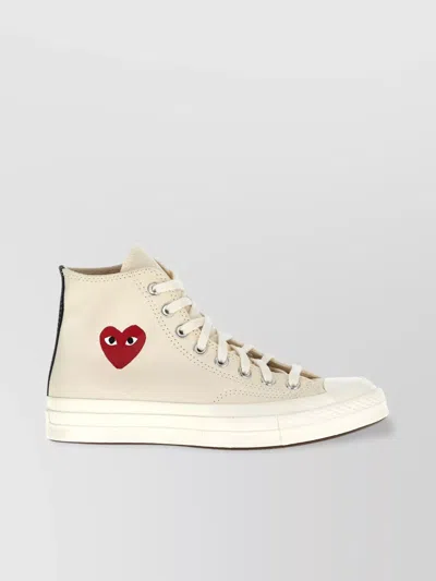 COMME DES GARÇONS PLAY HEART GRAPHIC HIGH-TOP CANVAS SNEAKERS CONVERSE