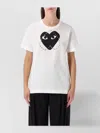 Comme Des Garçons Play Heart Graphic Short Sleeve Top In Multi