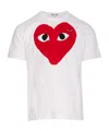 Comme Des Garçons Play Heart Print T-shirt In White