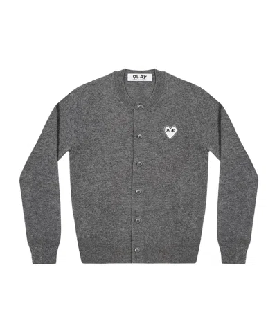 Comme Des Garçons Play Heart Logo Cardigan In Black