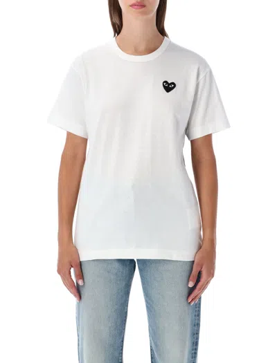 Comme Des Garçons Play Comme Des Garcons Play Heart Logo Cotton T-shirt In White