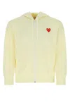 COMME DES GARÇONS PLAY HEART LOGO EMBROIDERED ZIP-UP HOODIE