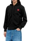 Comme Des Garçons Play Logo-patch Zipped Hoodie In Black