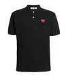 Comme Des Garçons Play Polo Shirt With Ribbed Collar And Straight Hem In Black