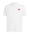 Comme Des Garçons Play Comme Des Garcons Play Little Red Heart Polo In White