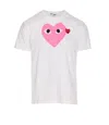 Comme Des Garçons Play Printed And Embroidered T-shirt In White
