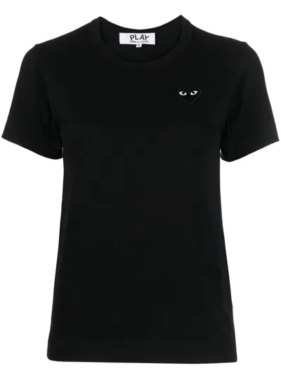 Comme Des Garçons Play Short-sleeved T-shirt In Black