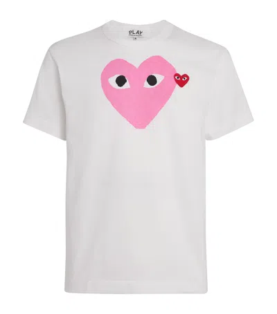 Comme Des Garçons Play Heart Logo T-shirt In Gray