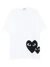 Comme Des Garçons Play Heart-logo T-shirt In White