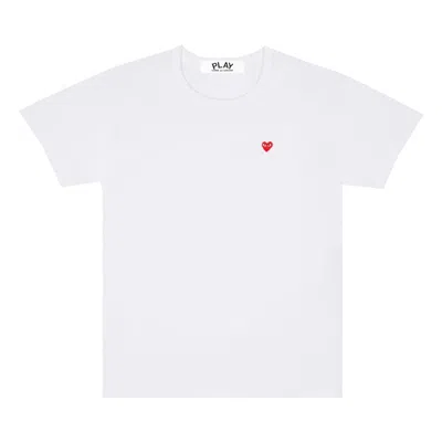 Pre-owned Comme Des Garçons Play Heart Logo T-shirt 'white' | Men's Size S