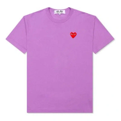 Comme Des Garçons Play Comme Des Garcons Play Heart Logo Tee 'pink' In Purple