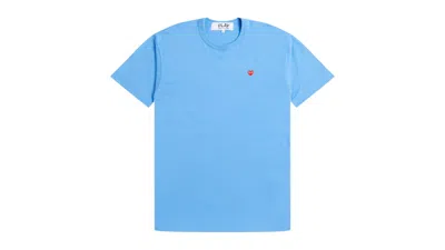 Pre-owned Comme Des Garçons Play Heart Logo Tee Shirt In Blue