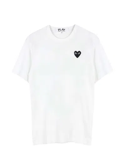 Comme Des Garçons Play Heart Logo T-shirt In White | ModeSens