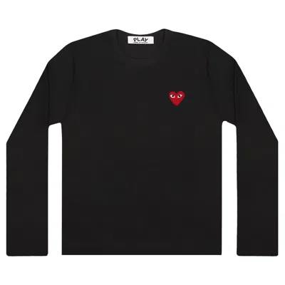 Pre-owned Comme Des Garçons Play Heart Long-sleeve T-shirt 'black'