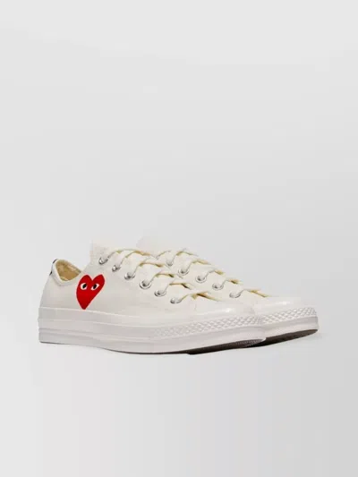 Comme Des Garçons Play Heart Motif Low Top Sneakers In White