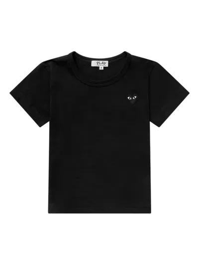 Comme Des Garçons Play Kids' Heart-motif T-shirt In Black