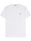 Comme Des Garçons Play Heart-patch Cotton T-shirt In 白色